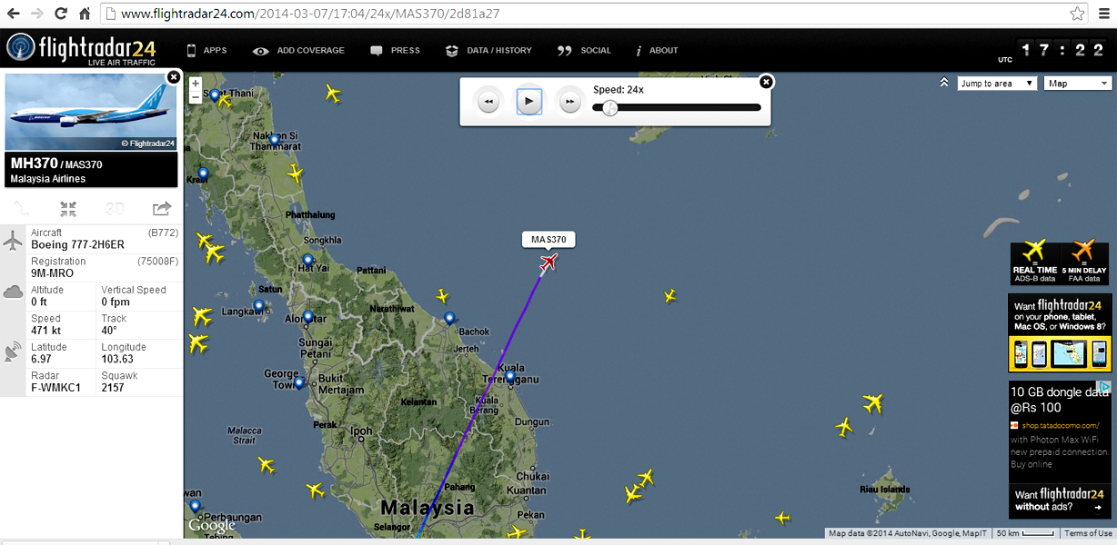 The Lost MH370 9M-MRO